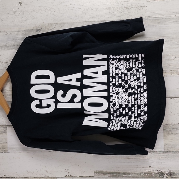 Ariana Grande Sweetener God is a Woman tour black tshirt Size XS - Picture 3 of 7